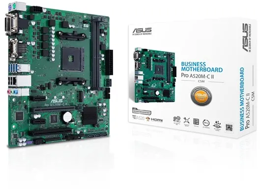 ASUS PRO A520M-C II/CSM Motherboard - AMD A520 - AMD AM4 socket - DDR4 RAM - Micro-ATX